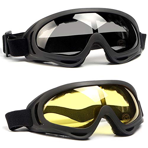 SPOSUNE Motorcycle Goggles Airsoft Goggles, UV400 Protection ATV Dirt Bike Goggles for Men Women