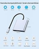 USB C Hub 3 in 1 Multiport Adapter 4K HDMI, 100W Power Delivery, USB-A Data Port, USB 3.0 USB C Dongle for MacBook Pro/Air, iPad Pro, iMac, iPhone 17, Thinkpad, Steam Deck, Samsung Galaxy Dex, Tablet