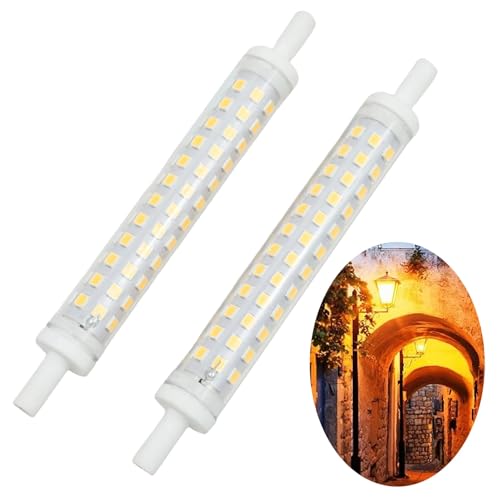 2 Pcs R7S Led Bulb 118mm Dimmable 9w 3000k J118 Warm White Led Linear Halogen Light Bulbs Replacement Equivalent Energy Saving Reflector Floodlight Security Light Bulb for Ceiling Floodlight Lamp - Image 6