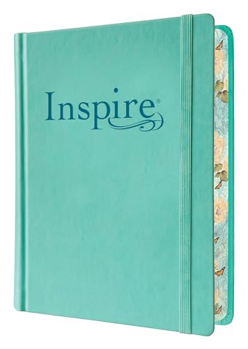 Inspire Bible NLT, Filament Enabled (Hardcover LeatherLike, Aquamarine): The Bible for Coloring & Creative Journaling