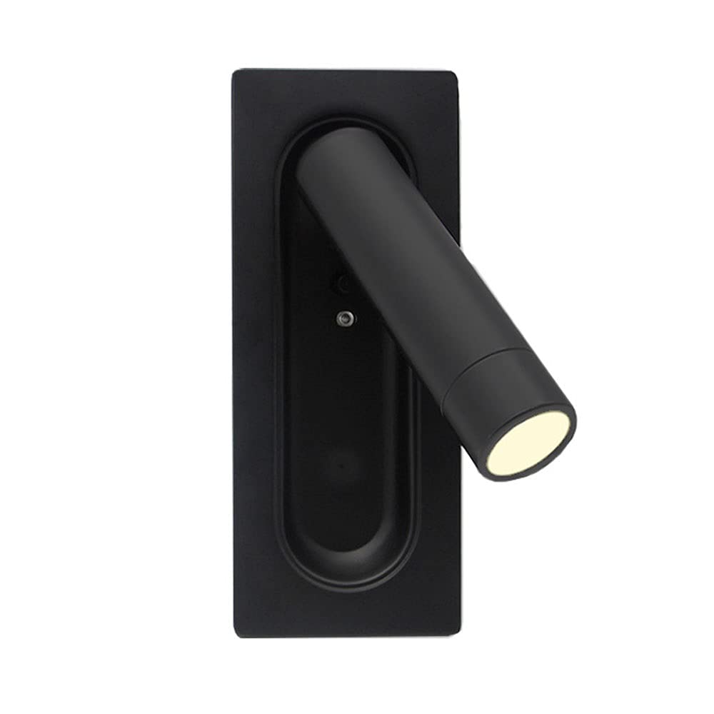Apliques de pared, luces de lectura, luz LED giratoria, accesorio de iluminación LED para sala de estar, dormitorio, hotel, cocina, restaurante, interruptor automático interior