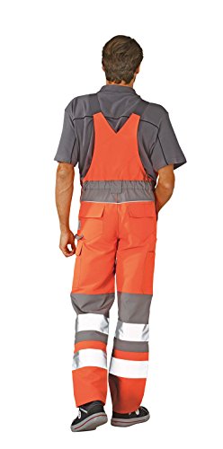 Planam Größe 58 Unisex Plaline Warnschutz Latzhose orange Zink Modell 5620