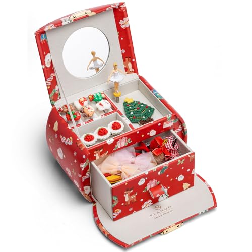 VLANDO 半円形ジュエリーボックス オルゴール クリスマス