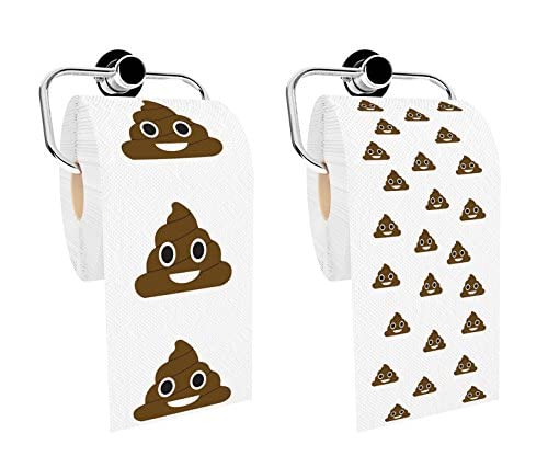 Papier toilette Motif emoji en forme d’étron 20 cm Cover