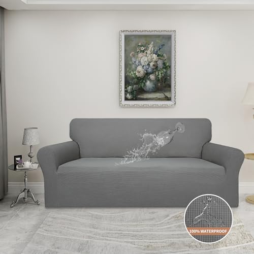 Image of Easy-Going 100% Waterproof Couch Cover, 3 Cushion Couch Slipcover for Sofa