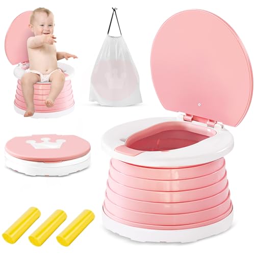 Pink Foldable Travel Potty