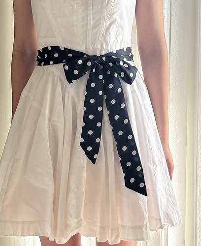 Polka Dot Sash 2Pcs Dress Sash Ribbon Scraf3
