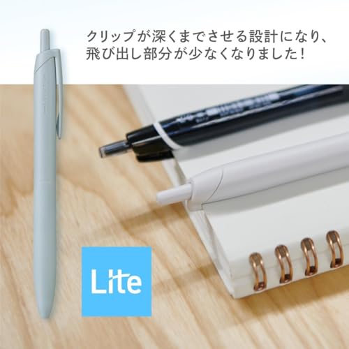 Image of 三菱鉛筆 Uni Jetstream Single Ballpoint Pen, Equipped with 0.7mm Lite Touch Ink (Black), Off Black, SXNLS07.24, Set of 10