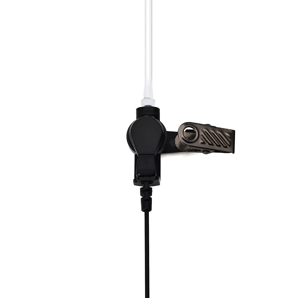 UAYESOK Pinganillo Walkie Talkie, Auriculares 2 Pines Transparente Tubo Acústico con Micrófono PTT para Emisora Radio Baofeng UV-5R 888S GT-3 UV-82 Kenwood TK-3107 TK-3301 RETEVIS WOUXUN (2 Piezas)