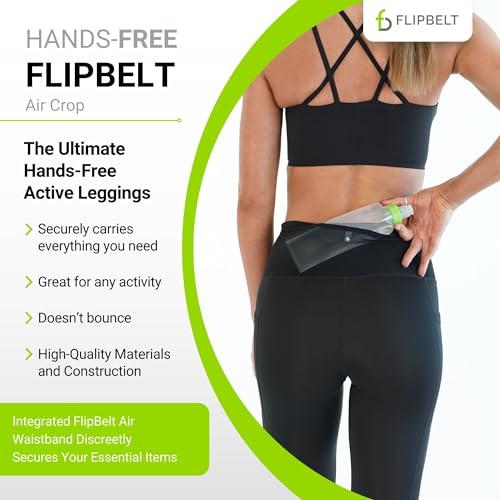 Women's Air Crop Legging Yoga Pants Breathable High-Waisted Workout Leggings with Running Belt Pockets Athletic2