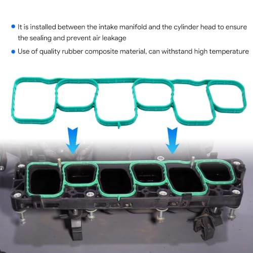 Image of Engine Intake Manifold Gasket Set Fit for Ford Lincoln Vehicle | for Edge Explorer F-150 Flex Taurus Transit-150 250 350 for MKS MKT MKZ MKX 2011-2020 Replace MS97118-1 MS971181