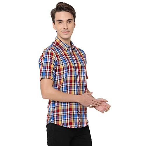 Image of Pepe Jeans Men's Cotton Rob Y /D Twill Checks Regular Fit Shirt
