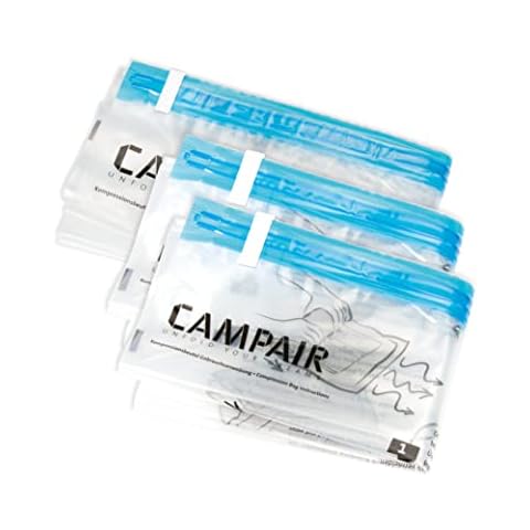 CampAir Compression Storage bag set, Roll-Up without vacuum pump, 3 pieces, 1 large 50 x 70 cm + 2 small 40 x 60 cm Cover
