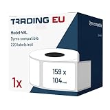 1x Label kompat. zu Dymo 4XL 104x159 mm 220 Label Etiketten pro Rolle