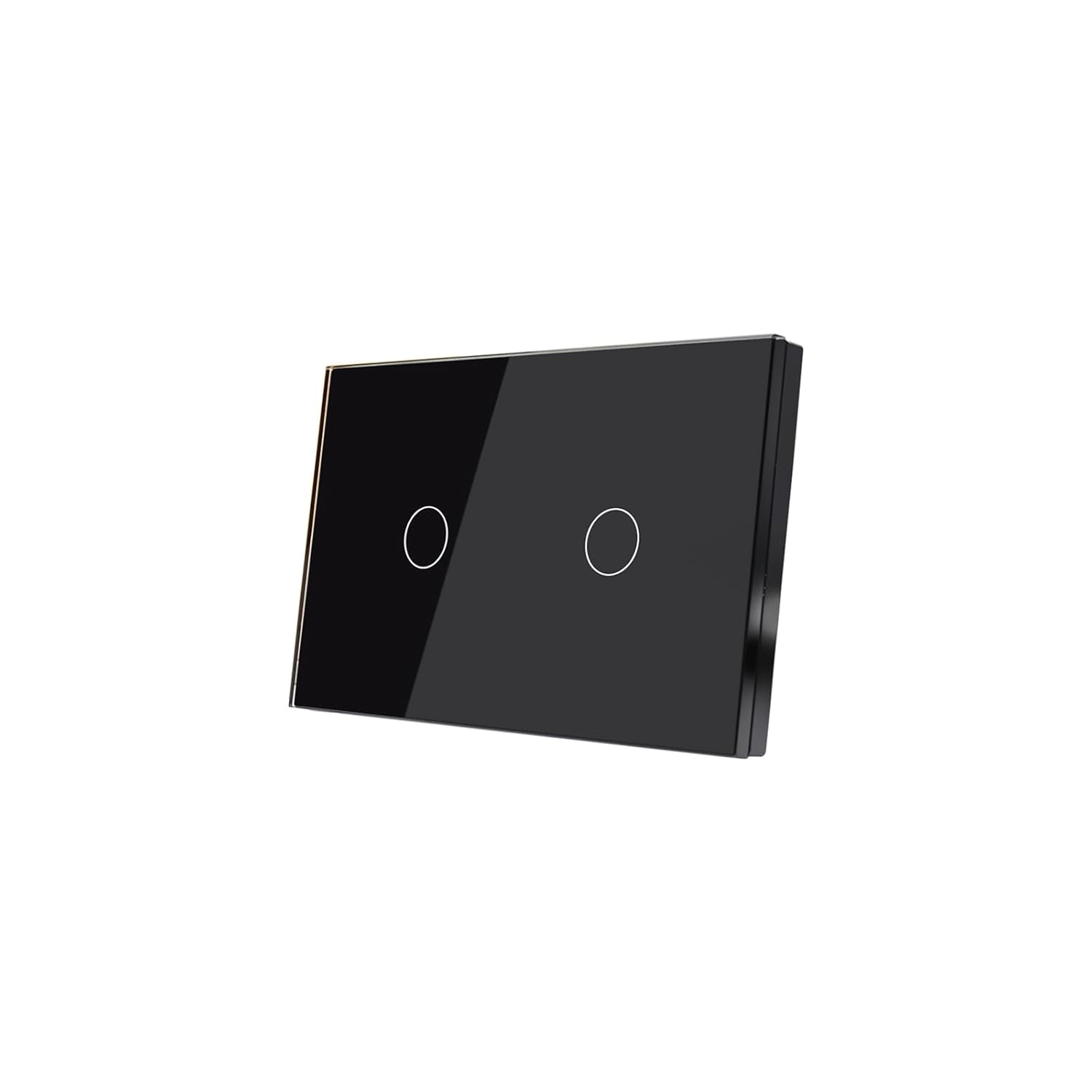 Smart Light Switch 3 Way Multi-Control FCC Certified Need Neutral Wire No Hub Required,2.4GHz Glass Panel APP Control Timer Work with Tuya/Smart Life,Alexa and Google Home,Black 2 Gang