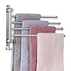 JSVER SUS 304 roestvrij staal handdoekhouder 4-bar vouwarm draaibaar kledinghangers badkamer opslag Organizer…