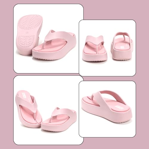 Image of DOCTOR HEALTH SUPER SOFT Women's Orthopedic Soft Platform Slippers | Ultra-Cushioned Shock Absorbing Footbed | Lightweight Anti-Skid Everyday Wear Comfort Flip Flops for All-Day Support