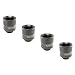 XSPC G1/4" Male to Female Rotary Fitting, Black Chrome, 4-Pack