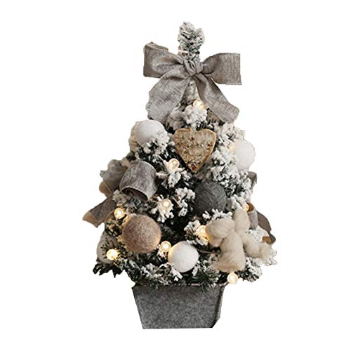 Arbre de Noël de table blanc YXWYXWA pour embellir le salon et le bureau pendant les fêtes