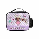 YESCUSTOM Personalized Lunch Bag Box for Girls Boys Kids Toddlers Custom Name on Insulated Lunch Tot