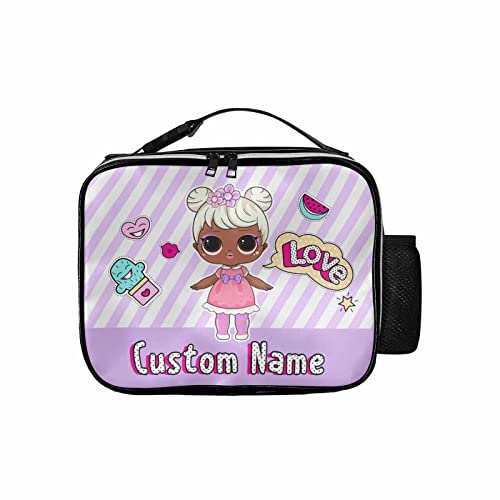Yescustom Personalized Lunch Bag Box For Girls Boys Kids Toddlers Custom Name On Insulated Lunch Tote, Purple #TOP8