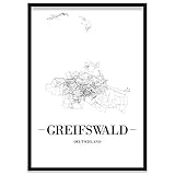 JUNIWORDS Stadtposter, Greifswald, Wähle eine Größe, 40 