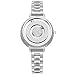 Produktbild EUTOUR Damenuhr Magnet Uhr kein Glas Kugellager Uhren Quarz Luxus Eleganz Diamant Armbanduhr mit Edelstahl Armband Silber 36 mm