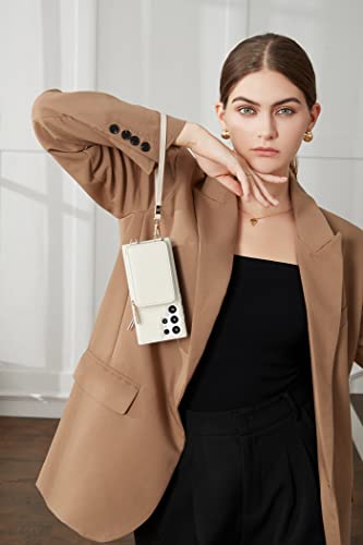 Samsung Galaxy S22 Ultra Wallet Case Crossbody, Zipper Phone Case With Wallet Rfid Card Slots Wrist Strap Leather Gift Carrying Cover For Samsung S22 Ultra, 6.8 Inch (5G, 2022)-Beige #TOP4