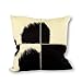 Zerimar Coussin en Cuir de Vache Premium | MESURES: 40x40 cm | Coussin Decoration Canapé | Coussin Decoration Lit