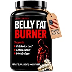 UNALTERED Belly Fat Burner for Men - Natural Weight Loss Pills to Support Reduced Body Fat, Preservation of Lean Muscle Mass, and a Healthy Metabolism - CLA Dietary Supplement - 90 Softgel Capsules