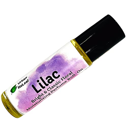 Urban Releaf Lilac Perfume Oil Roll-On. Classic Floral Scent, Fresh Romantic Bouquet. Long Lasting Fragrance Oil, Moisturizing Jojoba & Alcohol-Free. Bottled In The Usa. Fits In Your Purse Or Pocket!   #TOP18