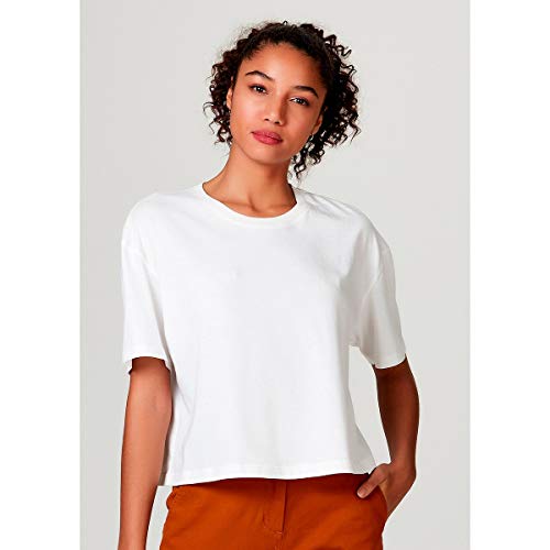 Blusa Básica Feminina Modelagem Box Em Algodão
