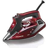 Rowenta Professional Digital LED Display Steam Iron, 400-Steam Holes, Red