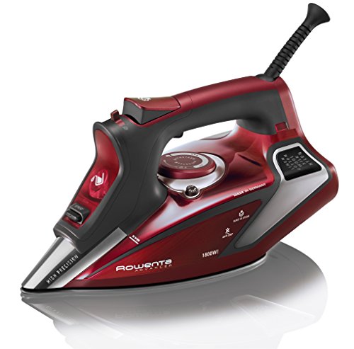 Rowenta Professional Digital LED Display Steam Iron, 400-Steam Holes, Red
