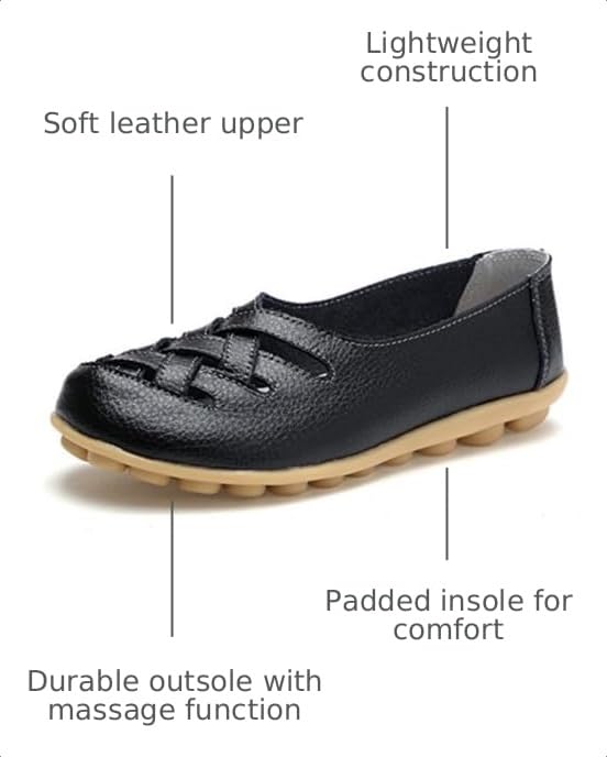 Image of VenusCelia Women's Braided-Nests Walking Flat Loafer