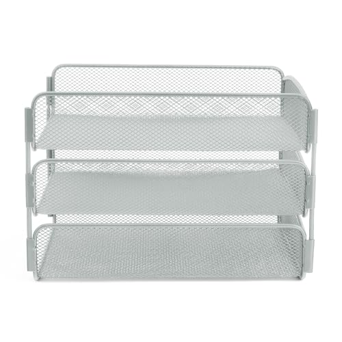 Bureau triple plateau Onyx WH meuble informatique blanc multi-écrans - 4