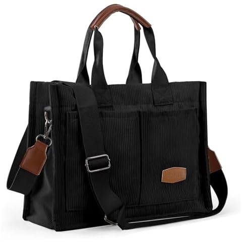 HOMIEE Corduroy Tote Bag for Women Cover