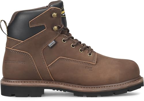Carolina Mens 6" Waterproof Steel Toe Work Boot, Brown - 11.5 2E2