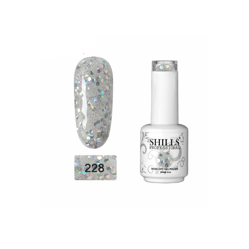 Image of Shills Professional Uv /Led Soak Off Gel Polish (Gel Nail Polish) Glossy Finish Nail Polish Color Shade 228, 15 Ml