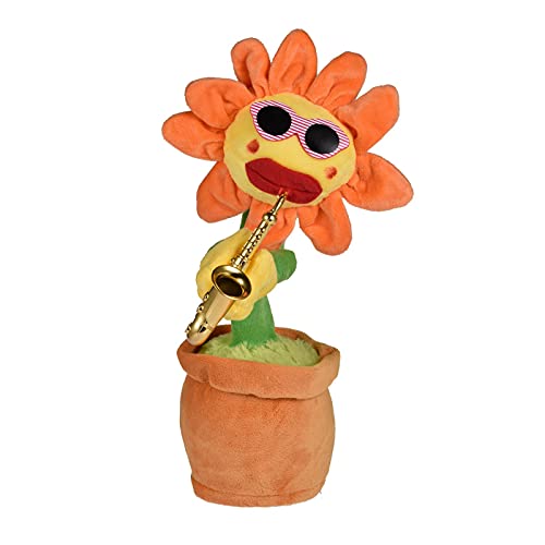 Singing Sunflower - Electric Dancing Music Singing Toy, Soft Plush Flower Pot Decor With 80 Songs (30CM)