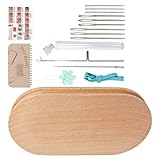 Fabriqué en bois robuste, cet outil de préhension ergonomique présente des designs de forme elliptique, une aiguille à gros chas, cet ensemble d'outils de tricot à repriser garantit une durabilité à long terme et des possibilités créatives