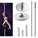 go2buy Dance Pole 45mm Solid Dancing Fitness Portable Static Stripper Spinning Exercise, Silver