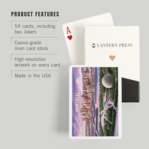 52 Cartas de Poker Serie Montreal Quebec Lithograph miniatura 3
