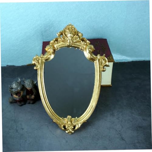 Miroir suspendu rétro incassable doré pour salle de bain - 3