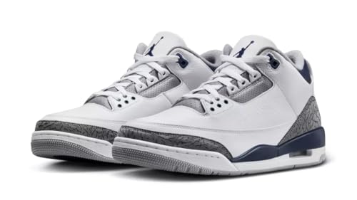 Nike Air Jordan 3 Retro White/Midnight Navy (CT8532-140) (White/Midnight Navy, US Footwear Size System, Adult, Men, Numeric, Medium, 15)2