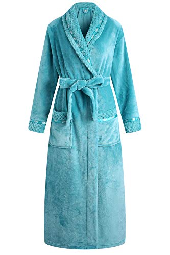 Richie House Plush Fleece Bathrobe - Women