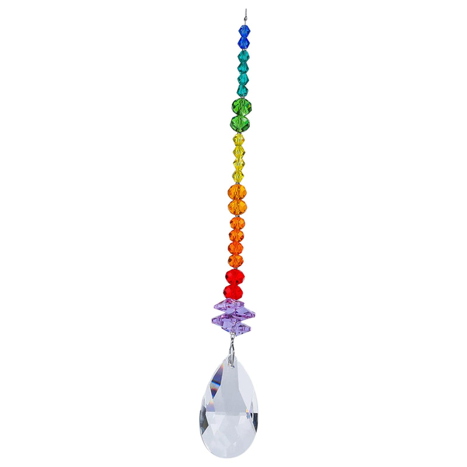 Hanging Crystal Chandelier Window Prism Rainbow Maker Porch C-image-41