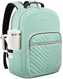 LOVEVOOK Laptop Backpack for Women 17.3 inch,Cute Womens Travel Backpack Purse,Professional Laptop Computer Bag,Waterproof Work Business College Teacher Bags Carry on Backpack with USB Port,Mint Green