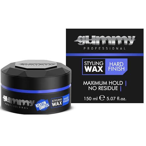 Gummy Professional Hard Finish Hair Wax - Maximum Hold Styling Wax - Transparent Water-Based Non-Greasy Formula - Leaves No Residue, Washes Out Easily - Watermelon Scent - 5.07 Fl Oz Single Pack