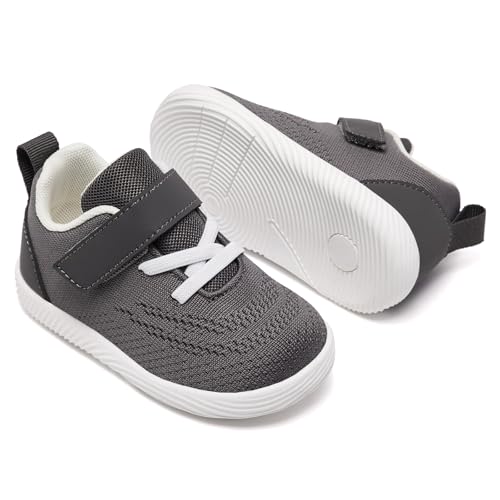 Image of MORENDL Toddler Sneakers Baby Boys & Girls Barefoot Shoes Lightweight Breathable Walking Running Tennis Athletic Sport Shoes